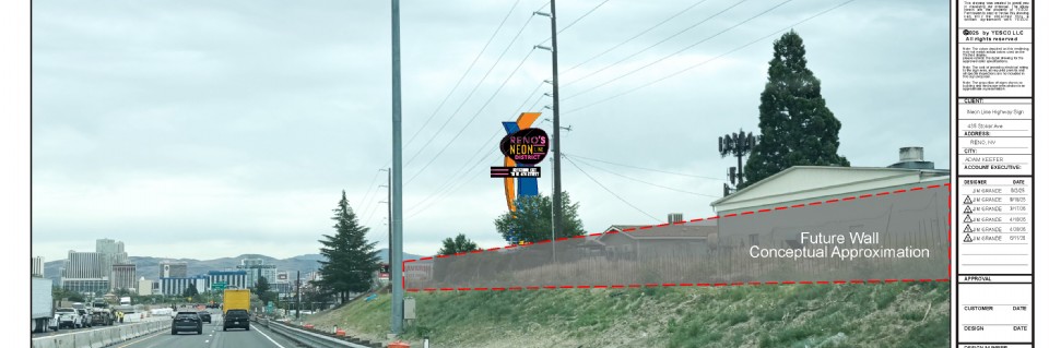 Jacobs Entertainment files pre-planning app for large freeway-visible sign for Reno Neon Line