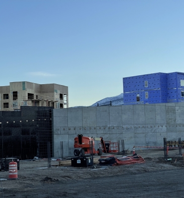 RED begins constructing three-story parking deck for retail parking